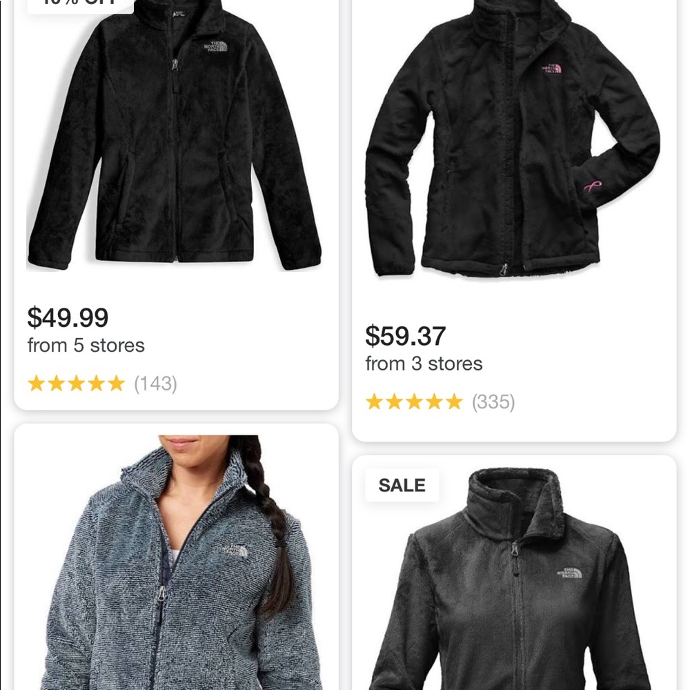 fuzzy north face jacket